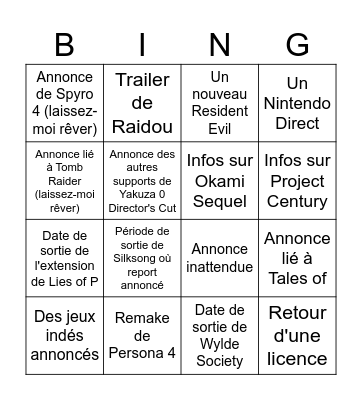 Bingo Summer Games Fest Bingo Card