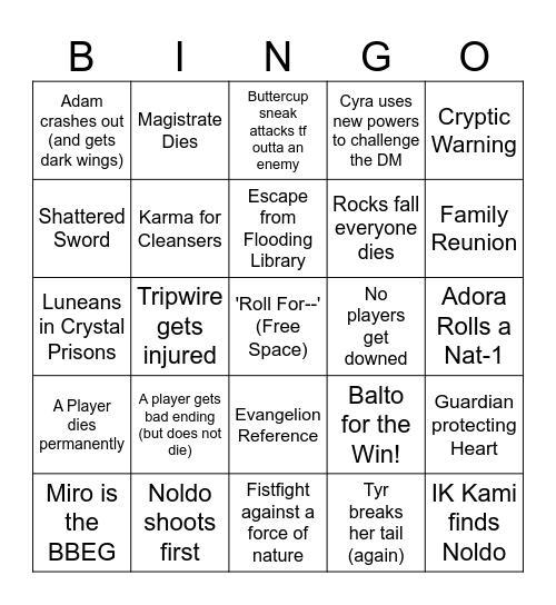 re:ROLLWITHIT VII Bingo Card