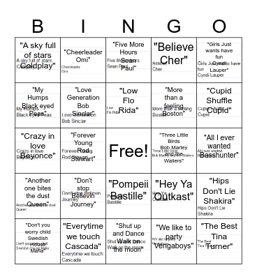 Wedding Shower Bingo Card