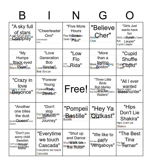 Wedding Shower Bingo Card
