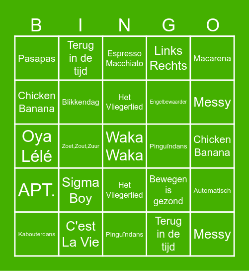 Silent Disco Bingo Laurentius! Bingo Card