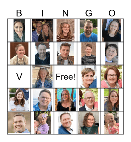Tanner Family Bingo Card