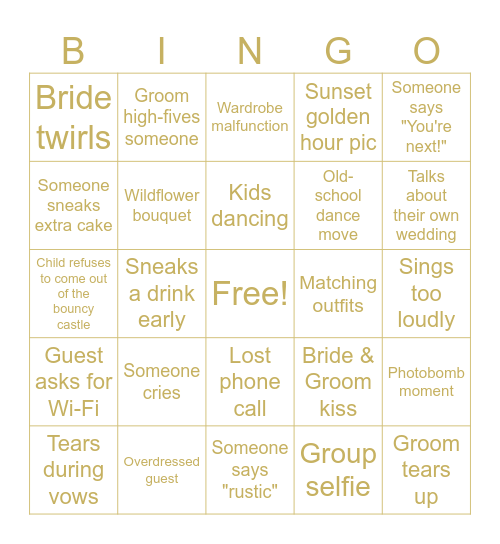 Find the Guest Bingo Card