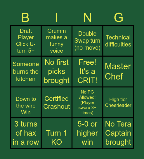 WPF Delta Bingo! Bingo Card