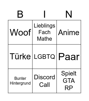 Ome Bingo Card
