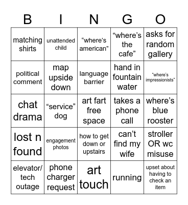 nga bingo Card
