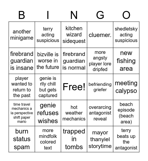 blocktales 4 bingo Card