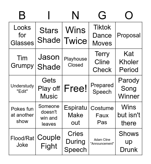 Owards 2025 Bingo Card