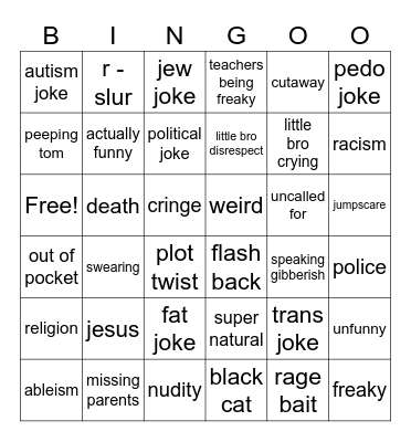 ghost stories dub bingo Card