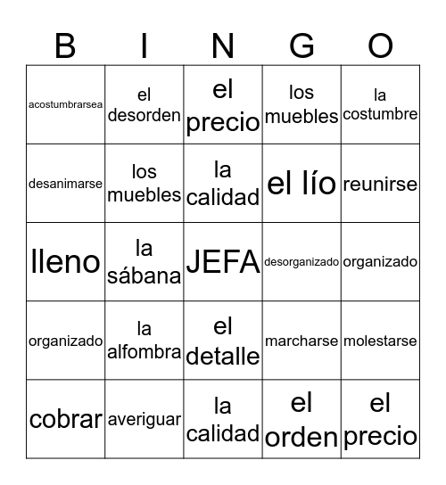 4H-Capítulo 3 Bingo Card