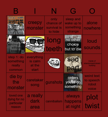 trollge incident Bingo Card
