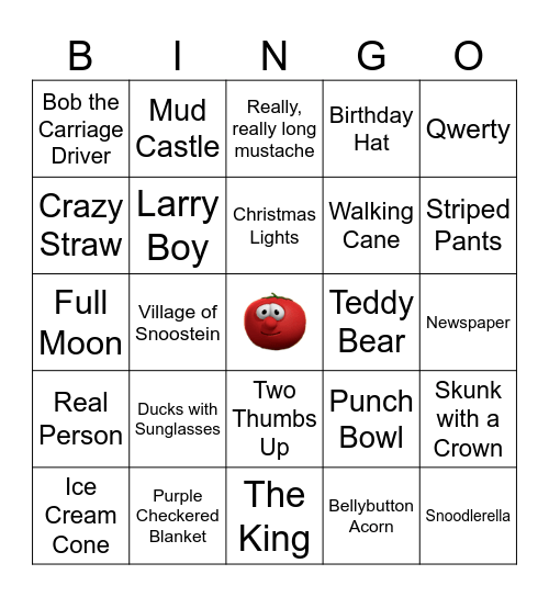 Veggie Tales Bingo Card