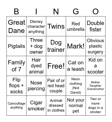 Market Bingo Card