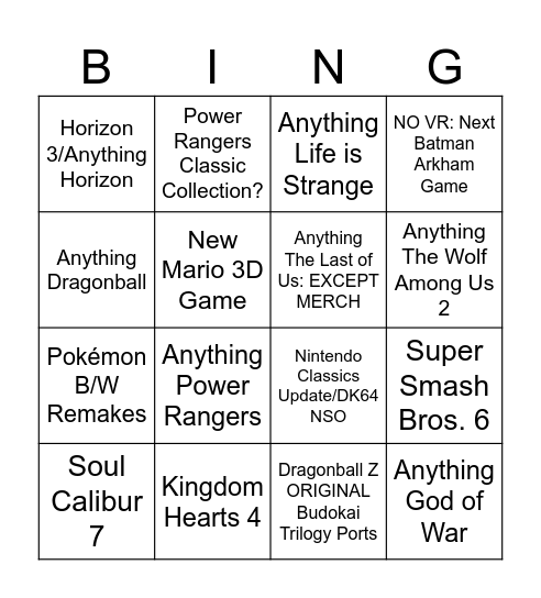 Summer Lame Fest 2025 Ft. Geoff the Clown Prediction BINGO Card