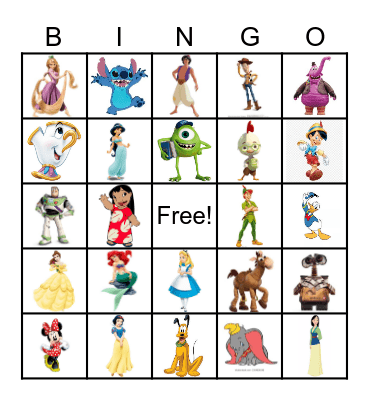 Disney Bingo Card