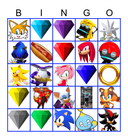 SONIC Bingo Card