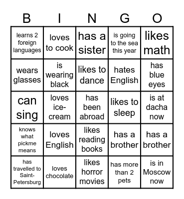 FIND SOMEONE WHO... Bingo Card