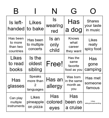 Icebreaker Bingo: Find Someone Who Bingo Card