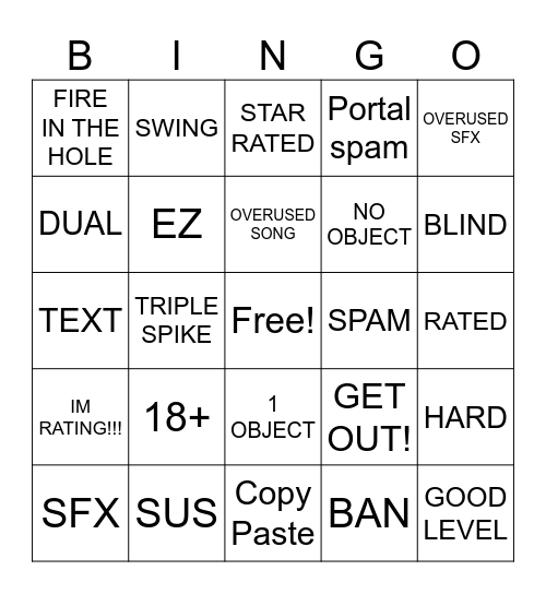 Recent tab bingo! Bingo Card