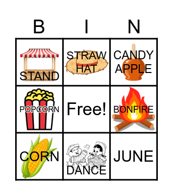 JUNE FESTIVAL Bingo Card