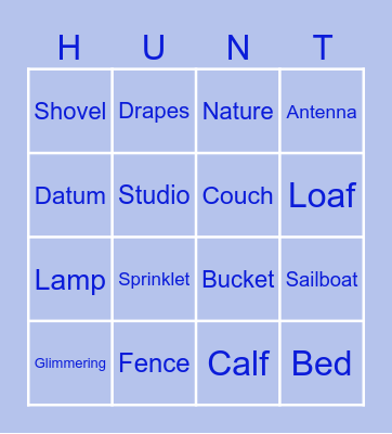 Vocabulary Hunt Bingo Card