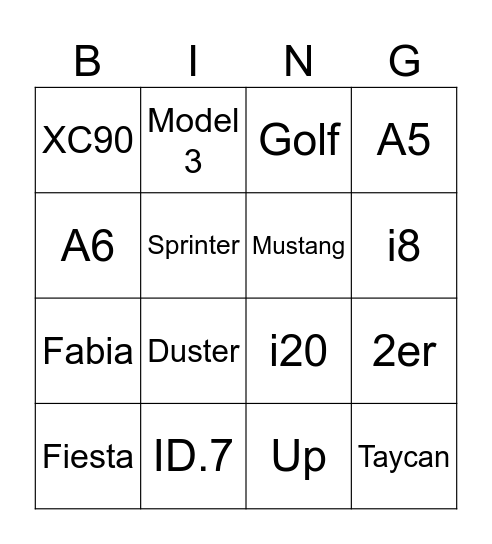 Paul Bingo Card