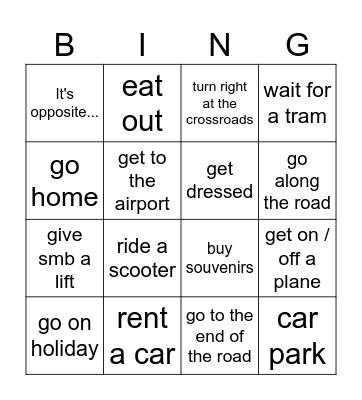 In the City Bingo Card