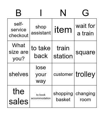 In the City Bingo Card