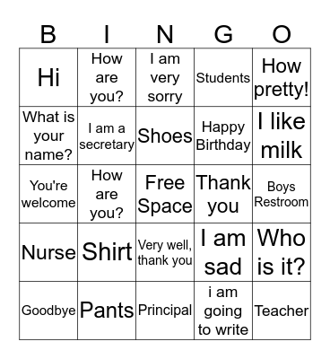 Bingo Card