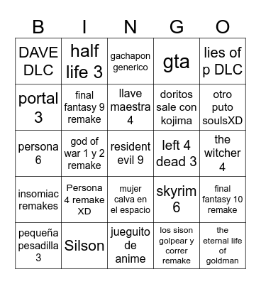 Summer fest bingo Card
