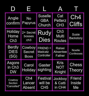 peeb delatnure ch3&4 Bingo Card