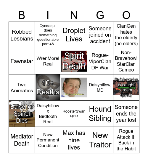 GalaxyClan Y27 Bingo Card