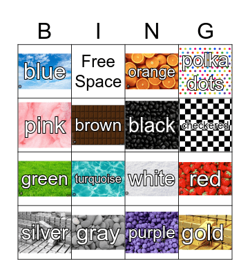 Colors Bingo Card