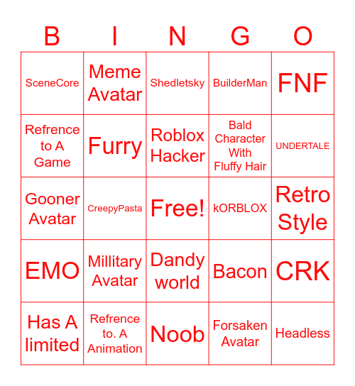 CATALOG ROGO Bingo Card