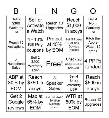 Bingo Card