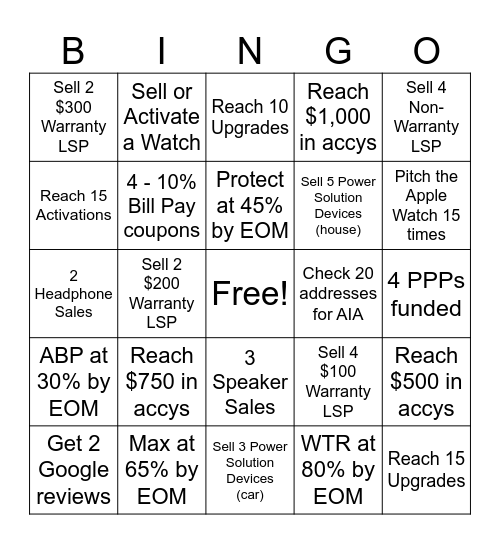 Bingo Card
