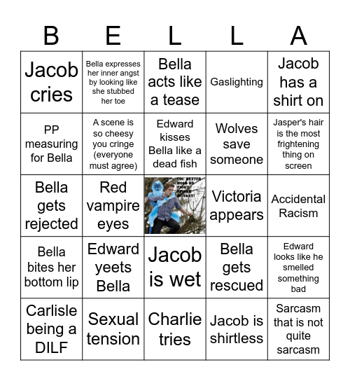 Twilight New Moon Bingo Card