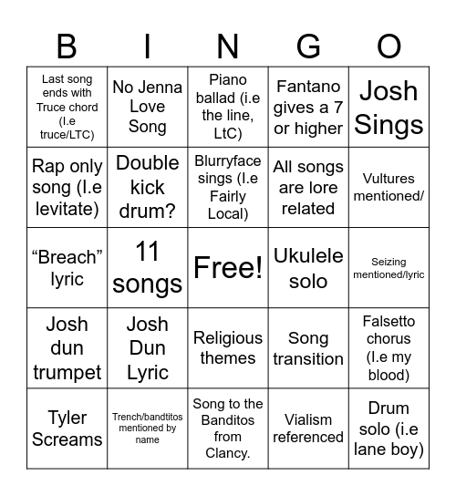 Breach Bingo Card