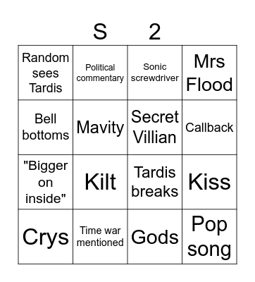 Dr who 2025 season 2 Bingo Card