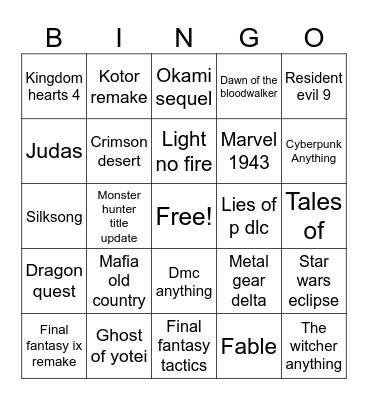 Summer gam fest Bingo Card