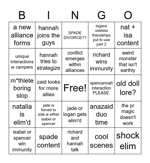 i hate this show im abt to drop it Bingo Card