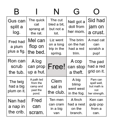 BINGO Card