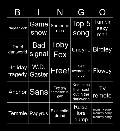 Runes, deltas and terrorist dogs Bingo Card