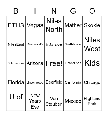 Old Friends Bingo Card