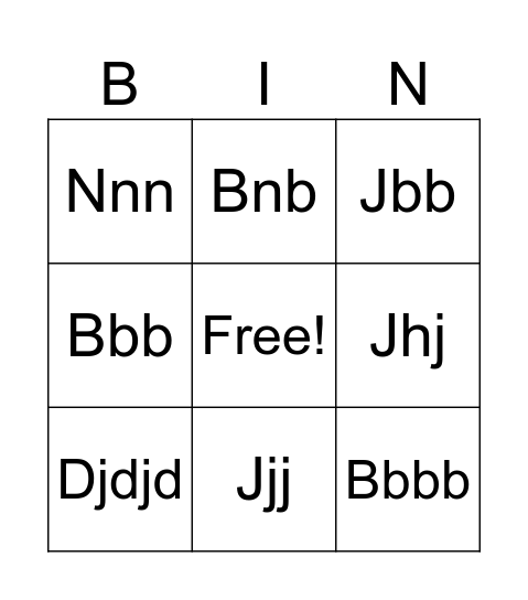 Horreur Bingo Card