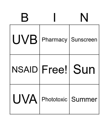 Power of Light Bingo Card