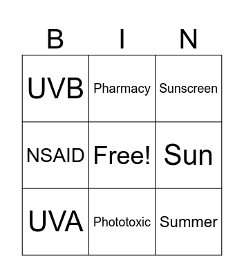 Power of Light Bingo Card