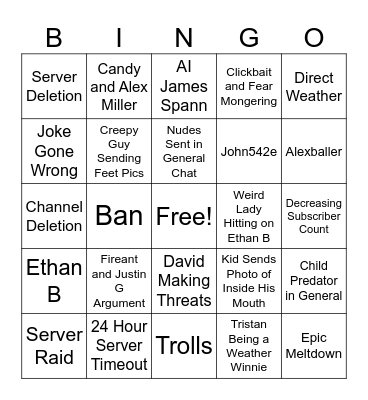 David Schlotthauer Bingo Card