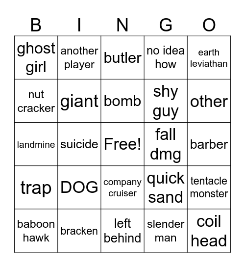 How did you die Bingo Card