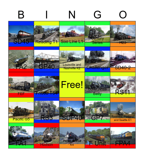 ALCO FA-The Original Owners Bingo Card